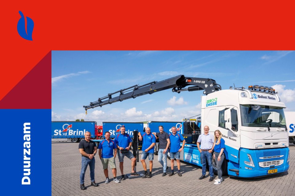St vd Brink neemt eerste elektrische kraantruck in gebruik